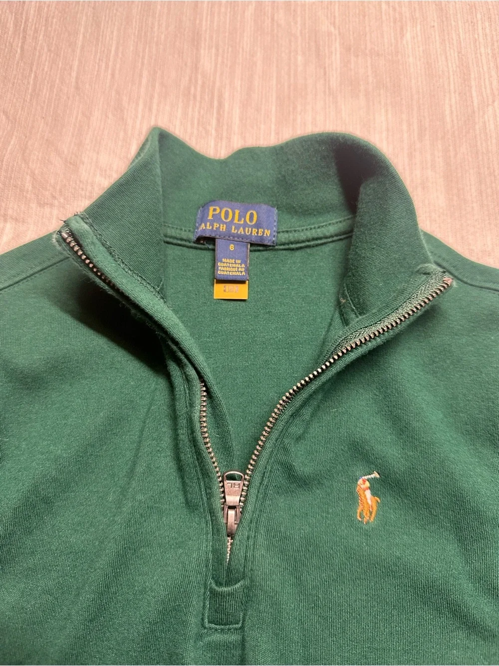 Ralph Lauren Kids Emerald Green Half-Zip Fleece Pullover